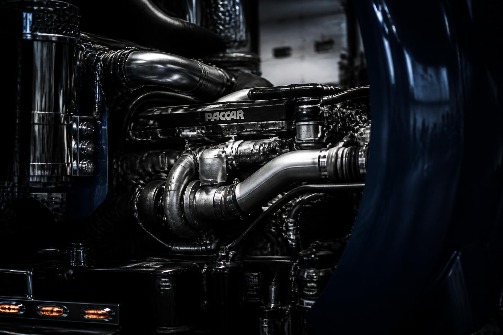 Diesel truck engine detail